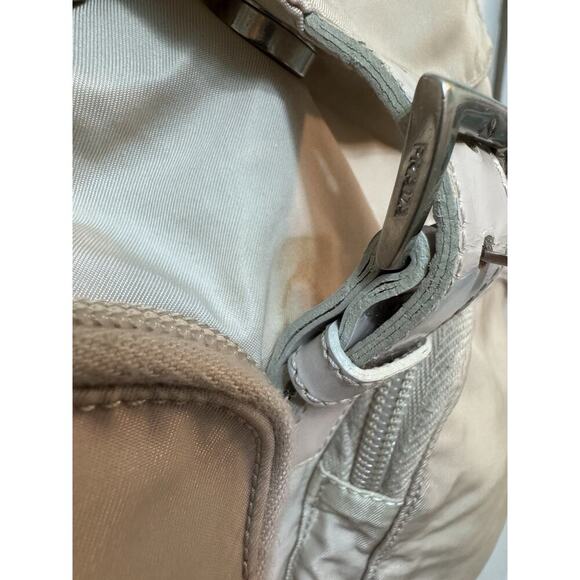 Auth Vintage Prada Cream Ivory Nylon Backpack Mini - Picture 14 of 16